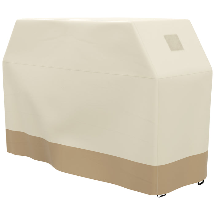 Protective Grill Cover in Beige - 71W x 188L cm with Durable PU Coating - Shields BBQ from Weather and Dust