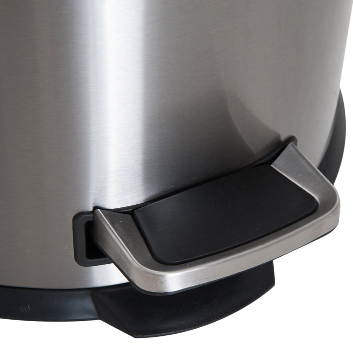 Stainless Steel 30L Foot Pedal Bin - Metal Waste Container with Lid for Kitchen - Hygienic Garbage Solution for Home Use