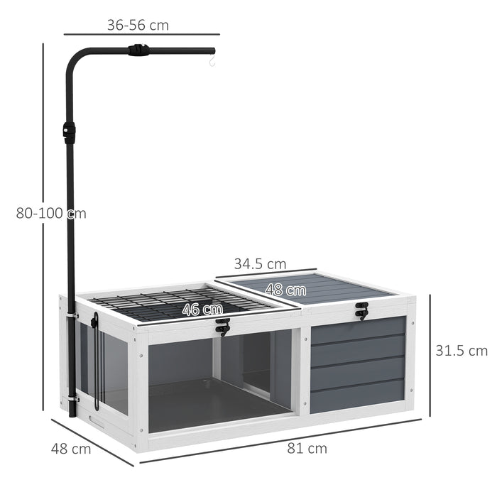 Adjustable Lamp Wooden Tortoise Table - Open-Top House with Pull-Out Cleaning Tray - Ideal Habitat for Tortoises