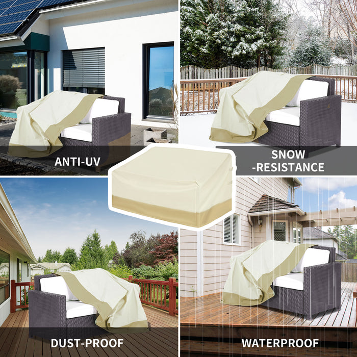 Extra Large Patio Furniture Set Cover - 3-Seat Rattan Chair Protector, 600D Oxford Cloth, Waterproof - Outdoor Garden Furniture Protection, 152x87x58-79cm