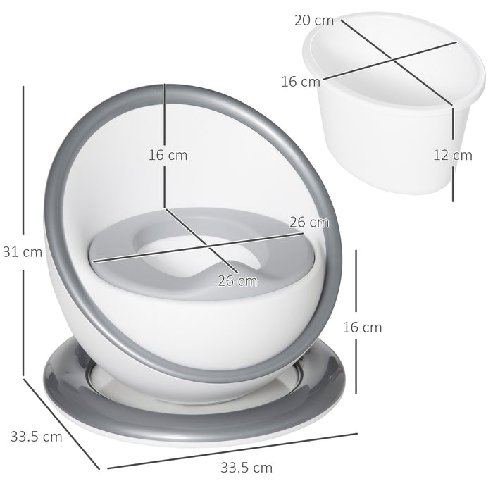 Kids Potty Training Toilet - Mini Size Seat with Splash Guard & Non-slip Mat, Removable Inner Pot - Easy-Clean Solution for Toddler Toilet Training