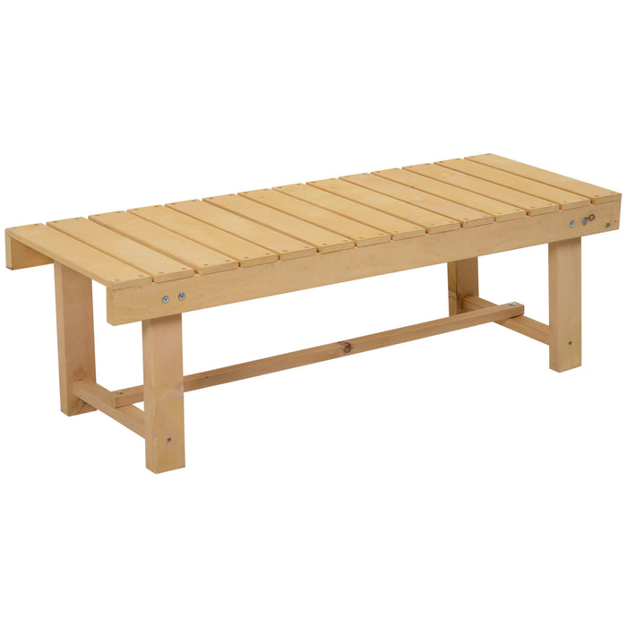 2-Seater Garden Wooden Bench - Robust Fir Patio Loveseat, Indoor/Outdoor, 110L x 38W cm - Ideal for Couples’ Cozy Corner or Garden Retreat