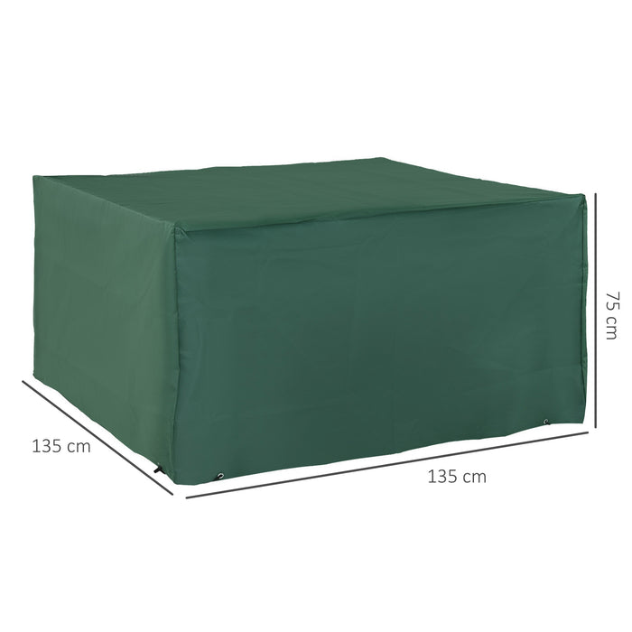 UV-Resistant Rattan Furniture Cover - Waterproof Cube Design for Outdoor Garden Protection - Fits 135x135x75cm Wicker Furniture Sets