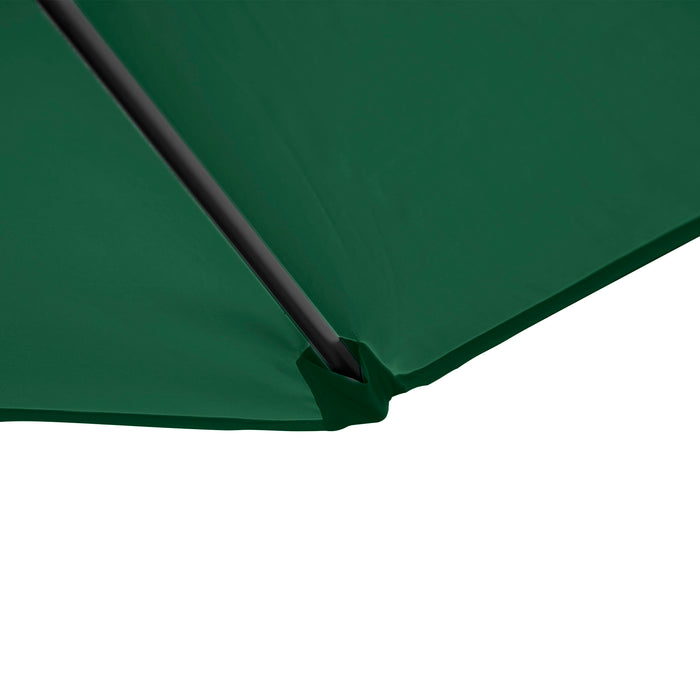 360° Rotating Offset Roma Umbrella - 2.5M Green Sun Shade Canopy Shelter with Cross Base for Outdoor Gardens - Square Patio Umbrella for Sun Protection and Comfort