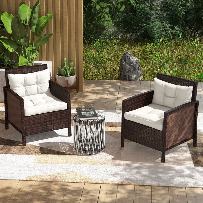 Patio Comfort 4-Piece Set - White Seat Cushions and Back Pillows for Chairs - Ideal for Indoor and Outdoor Comfort