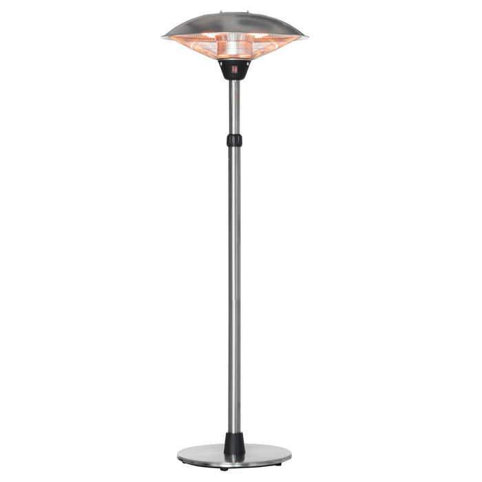 Electric Patio Heater 3KW - Infrared Freestanding Outdoor Heater with 3 Heat Settings, Adjustable Height, 5M Power Cable - Ideal for Patio, Deck, Backyard Comfort