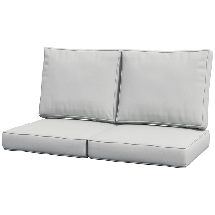 Patio Comfort 3-Piece Cushion Set - Back and Seat Pillows for Chairs, Light Grey - Ideal for Indoor and Outdoor Comfort