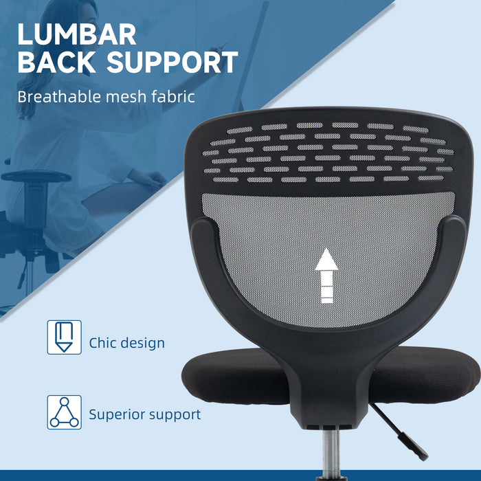 Ergonomic Mesh Drafting Chair - Swivel, Lumbar Support, Adjustable Foot Ring, Armless Design - Ideal for Architects and Standing Desk Users