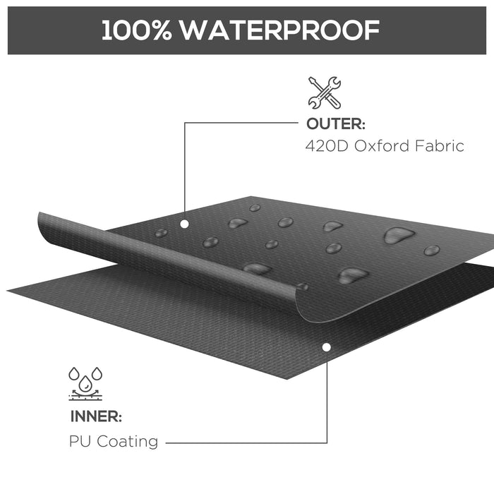 L-Shaped Protective Cover - 250x250cm Waterproof Outdoor Furniture Protector - Ideal for Garden Sofa and Patio Set