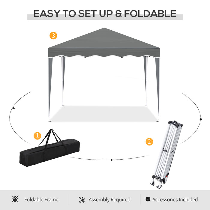 3x3m Pop-Up Gazebo - Heavy-Duty Outdoor Camping and Party Tent with Portable Carry Bag - Ideal Shelter for Events, Picnics & Gardens