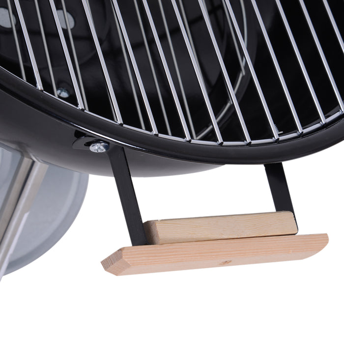 Portable Round Kettle Charcoal BBQ Grill - Adjustable Heat Control for Outdoor Grilling - Ideal for Patio Parties and Family Gatherings