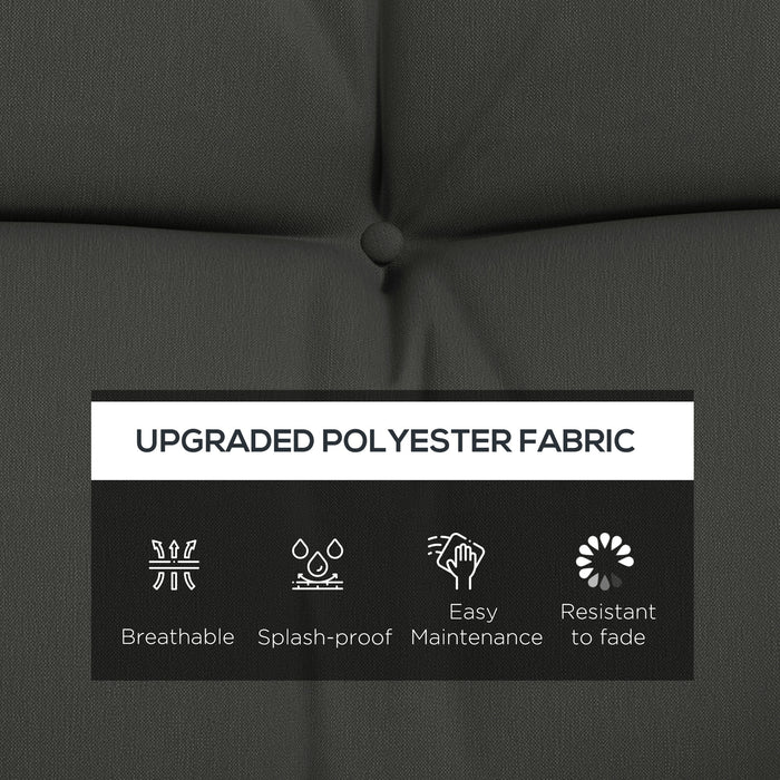 4-Piece Patio Cushion Set with 2 Bonus Pillows - Comfortable Back and Seat Cushions with Secure Ties, Light Grey - Ideal for Outdoor Furniture Refresh and Comfort Boost