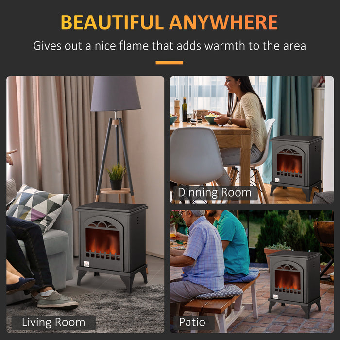 Ethanol Fireplace Heater - Free Standing Bioethanol Stove with 1.5L Fuel Tank, 3-Hour Burn Time - Ideal for Cozy Indoor Heating