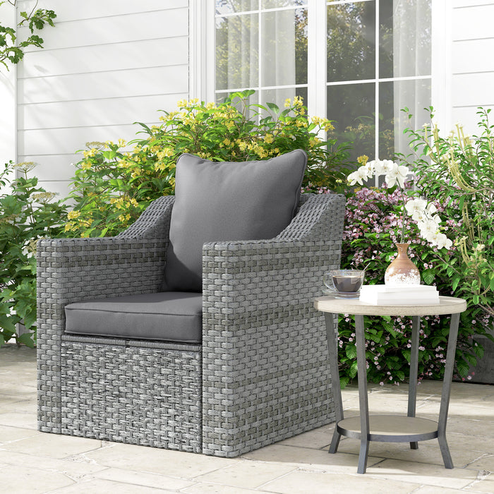 Indoor/Outdoor Charcoal Grey Chair Cushion - 1-Piece Patio Seat and Back Support Pillow Set - Comfort Upgrade for Garden and Home Furniture