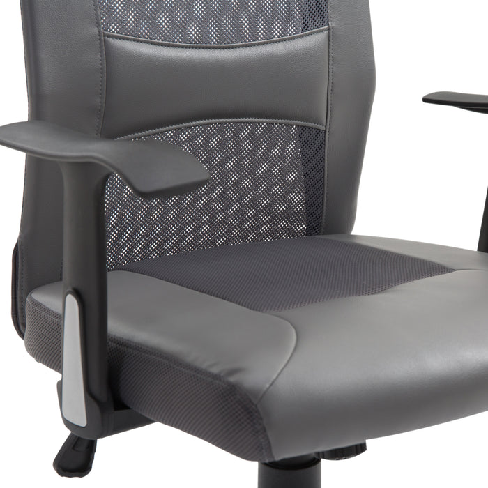 Mesh High-Back Office Desk Chair with Adjustable Height and Swivel Capability - Ergonomic Design with Headrest for Home or Office Use - Comfortable Seating Solution for Professionals and Students