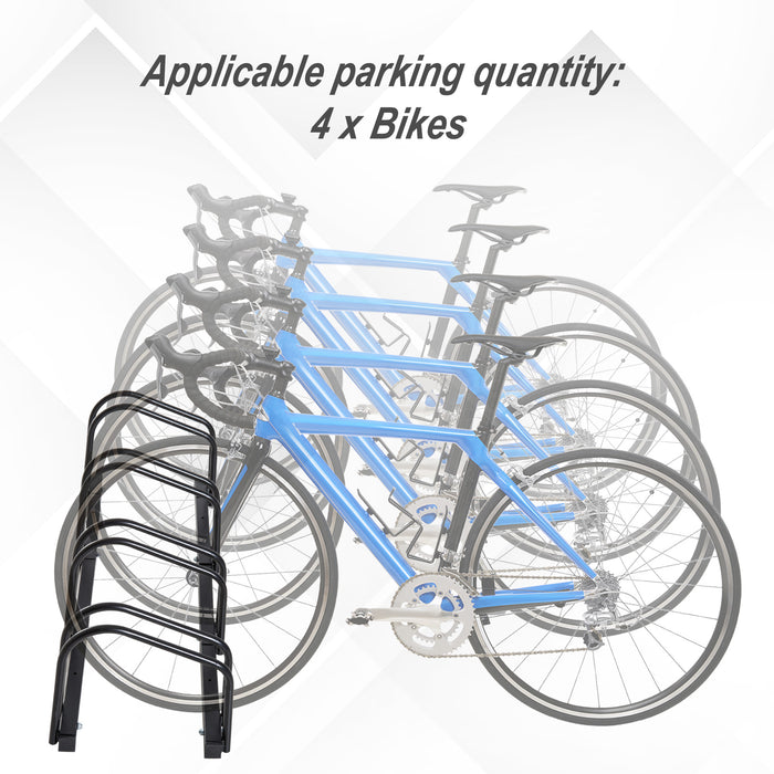 Bike Parking Rack - Heavy-Duty Steel Construction, 95x33x27cm in Sleek Black - Space-Saving Solution for Cyclists