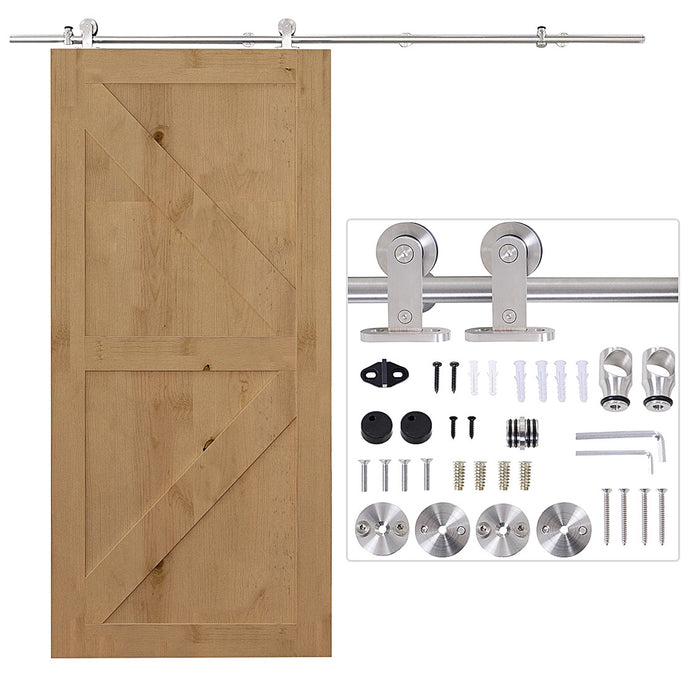 35-45mm Track Stainless Steel Sliding Door Kit - Durable Silver Hardware for Smooth Sliding Action - Ideal for Home Renovation and Space Optimization