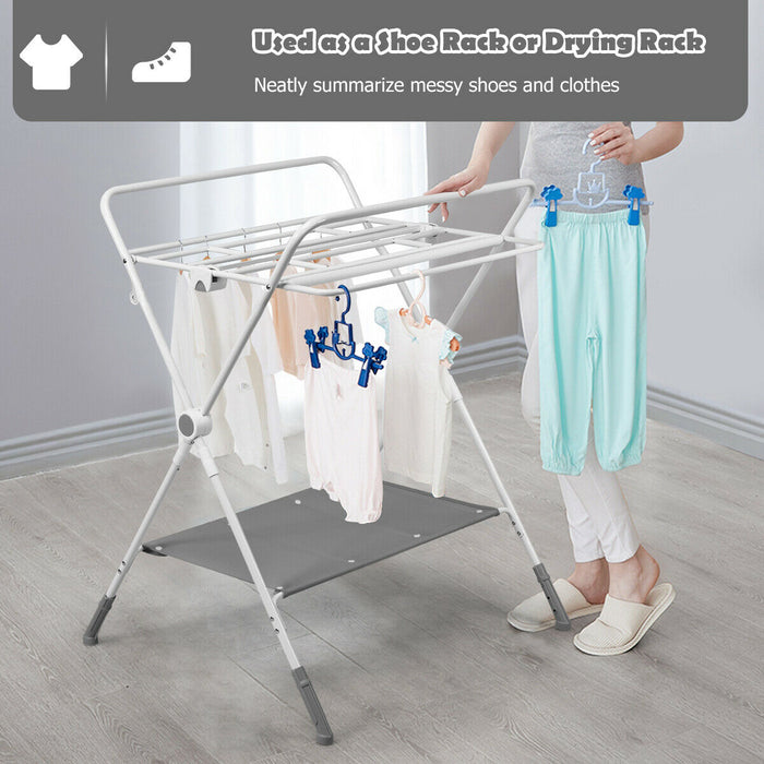 Diaper Station - Adjustable Height Portable Multi-Purpose Stand with Storage Rack - Ideal for Easily Changing and Storing Infant Necessities