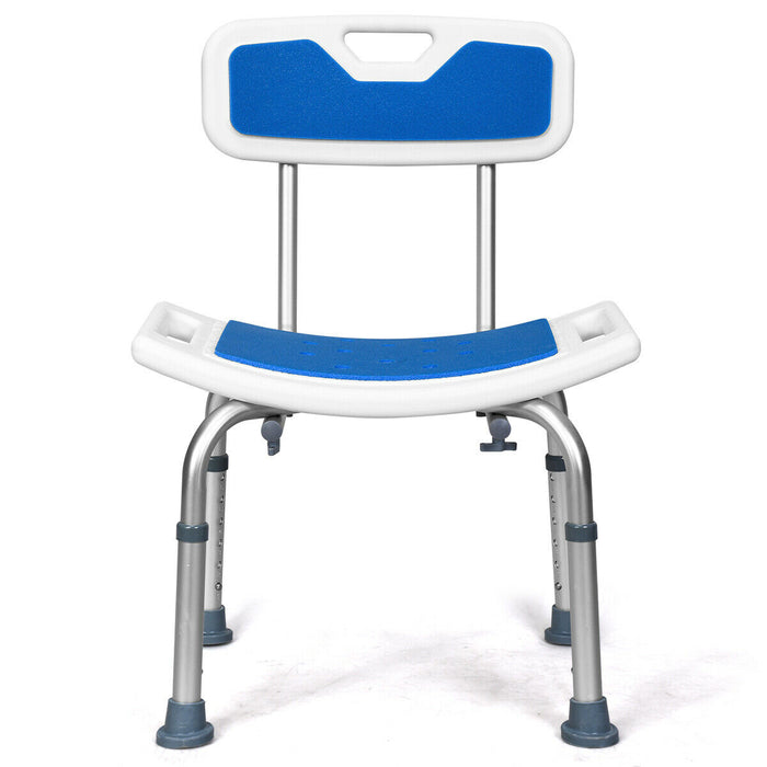 Height Adjustable Healthware - Shower Chair for Non-Slip Bathing - Ideal Solution for Elderly, Injured, or Post-Surgery Individuals