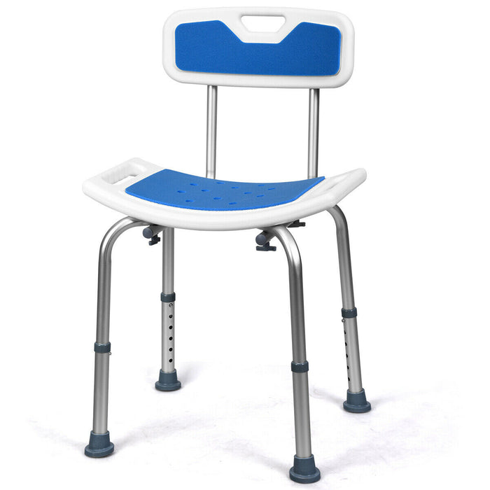 Height Adjustable Healthware - Shower Chair for Non-Slip Bathing - Ideal Solution for Elderly, Injured, or Post-Surgery Individuals