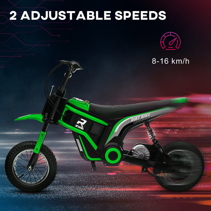 Electric Motorbike - 24V Power, Twist Grip Throttle, 12-Inch Air-Filled Tires, Music Horn, Up to 16 Km/h - Ideal for Adventurous Kids