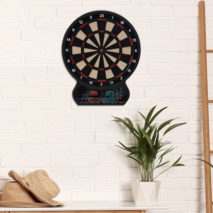 Electronic LED Dartboard with Scorekeeper - Accommodates Up to 8 Players with 27 Variations, Includes 12 Darts & 30 Tips - Ideal for Family Entertainment & Office Leisure Activities