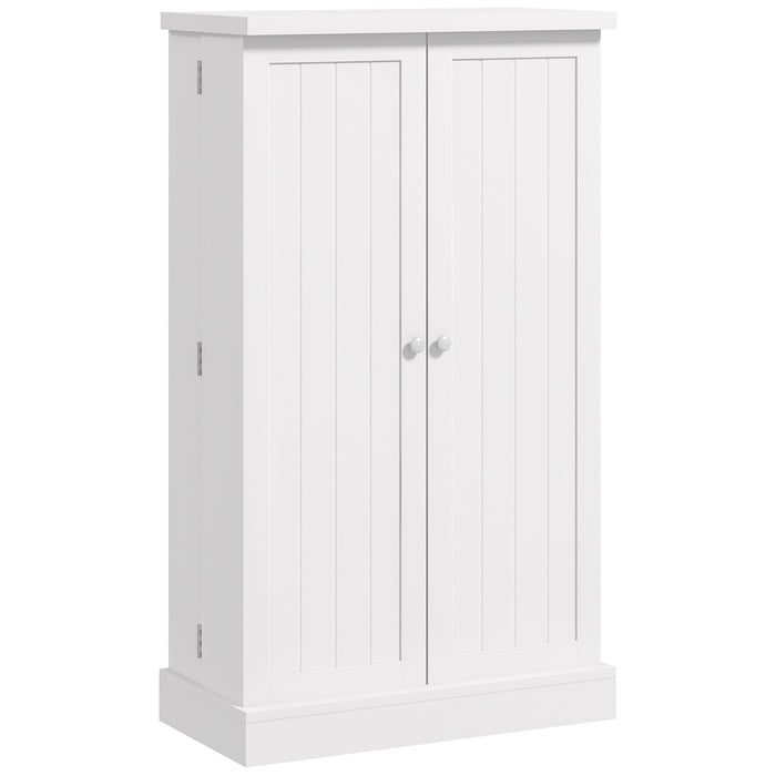 Multi-Functional Freestanding Kitchen Cupboard - White Finish with Adjustable Shelving and Ample Storage - Ideal for Organized Kitchen Space