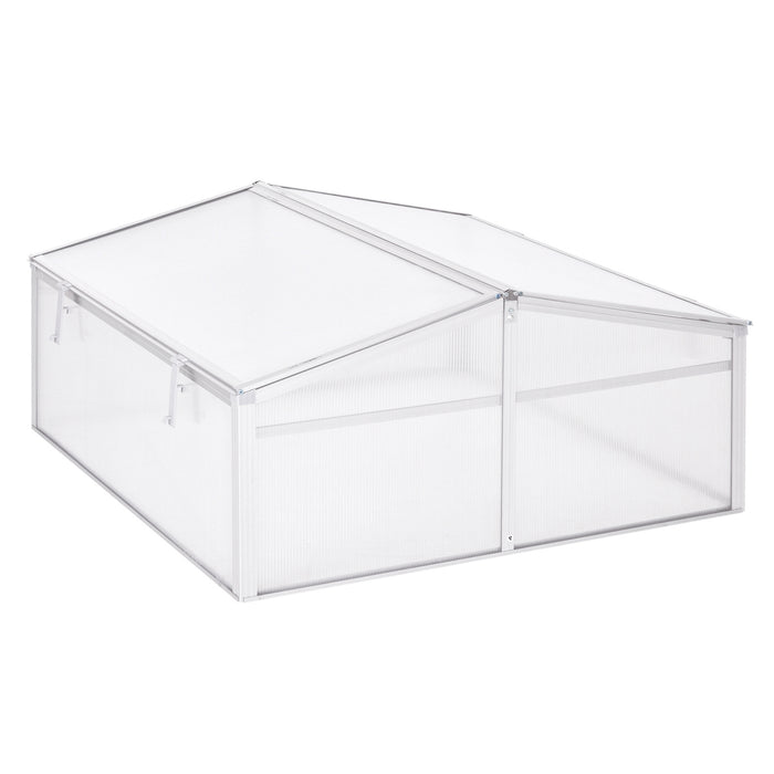 Polycarbonate Greenhouse - Durable Grow House for Flower, Vegetable Plants, and Raised Beds - Ideal for Garden Allotments and Protecting Cultivation 100x100x48cm