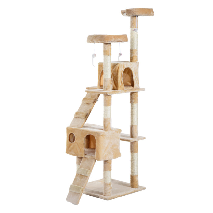 Cat Tree Kitten Activity Center - Scratch, Climb & Lounge Tower with Scratching Post - Ideal for Playful Kittens and Small Cats