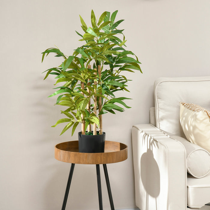 Artificial Bamboo Tree in Decorative Pot - Lifelike Indoor/Outdoor Greenery, 60cm Tall - Enhances Office and Home Ambiance