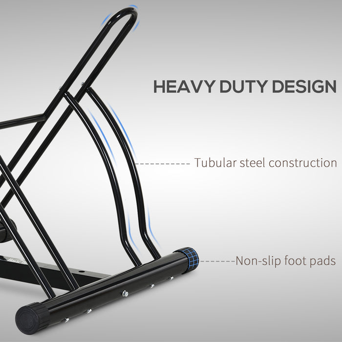 Indoor Steel Bike Rack - Double-Sided, Space-Saving Design in Black - Ideal for Urban Cyclists and Apartment Living