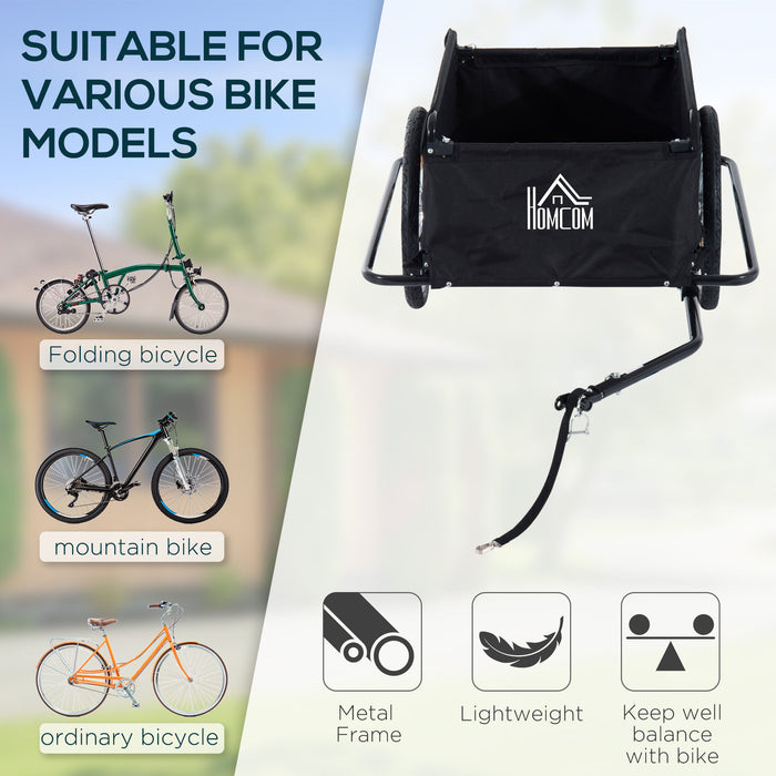 Bike Cargo Trailer with Durable Removable Cover - Versatile Red & Black Design for Transporting Goods - Ideal for Cyclists and Outdoor Enthusiasts