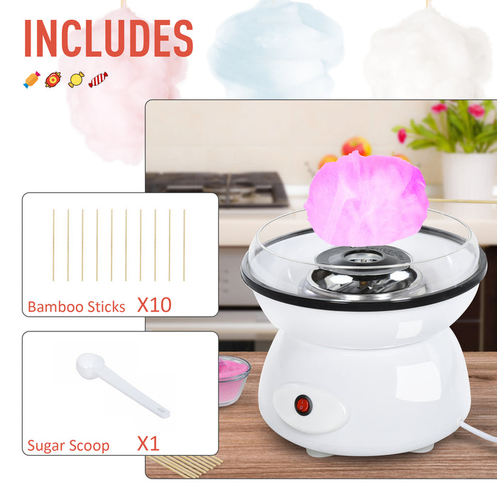 450W Electric Candyfloss Maker - Non-Stick, Metal Body, with Accessories for Home Use - Perfect for Children's Parties and Family Fun Events