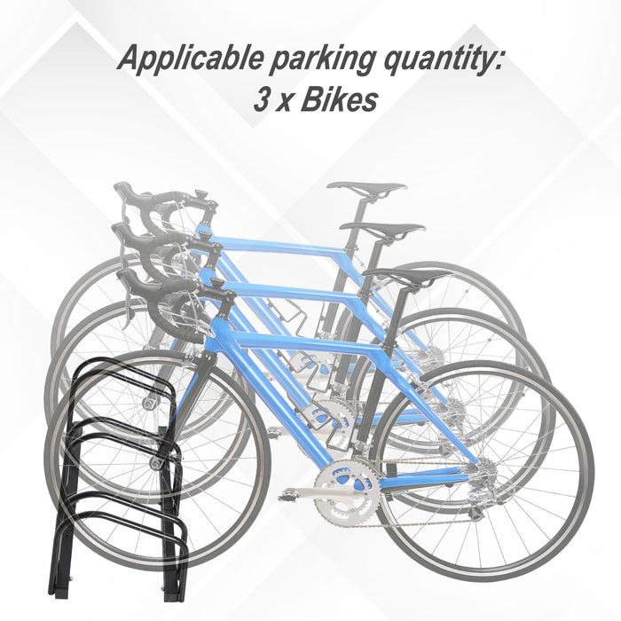 Bicycle Parking Stand - Secure Floor/Wall Mount Cycle Rack with Locking Feature, 76x33x27 Inches - Ideal for Organizing Garage Space & Protecting Bikes