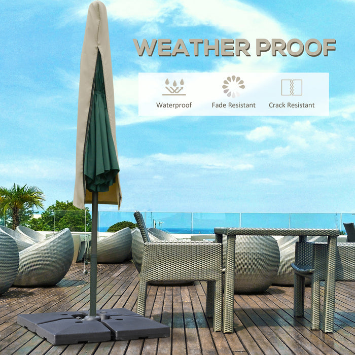 Outdoor Cantilever Umbrella Cover - Weatherproof Parasol Protector with Rod and Zipper - Ideal for Garden Patio Protection