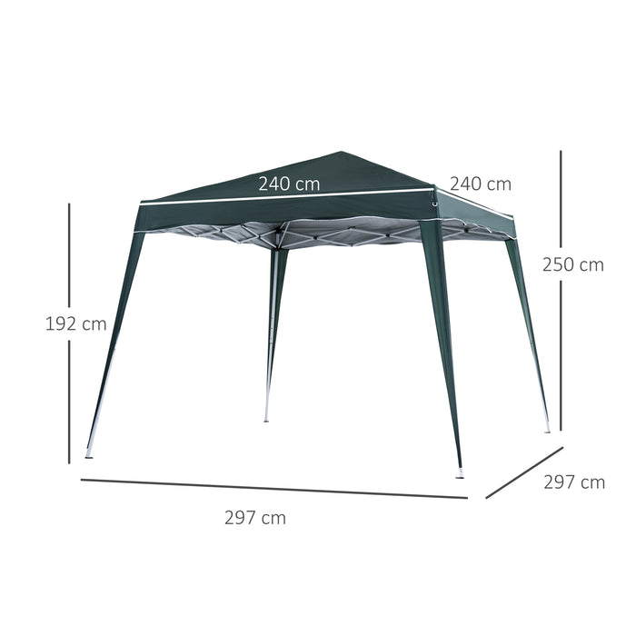 3x3m Green Pop-Up Canopy Tent - Waterproof & UV Protection Outdoor Shelter - Ideal for Parties, Events & Camping