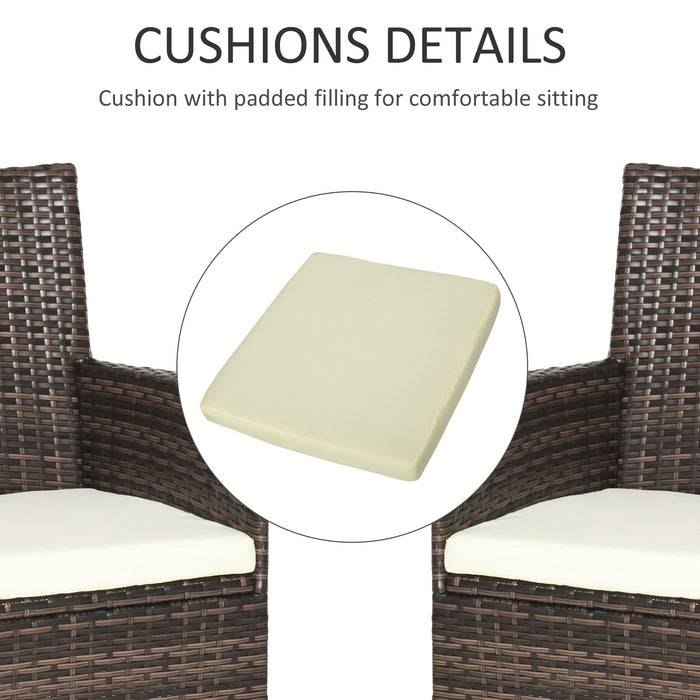 4-Piece Rattan Chair Set - Cushioned Patio Sofa Chairs for Outdoor Living - Ideal for Backyard Comfort and Entertainment