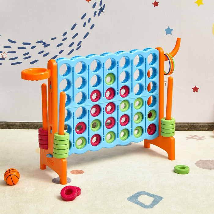 Giant Connect 4 - Jumbo Game with 42 Blue Rings - Perfect for Group Play and Parties