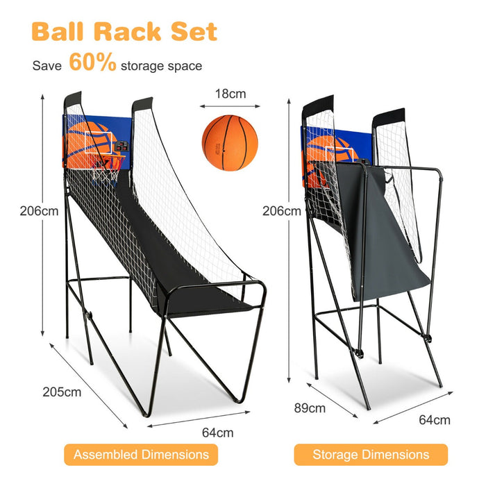 Arcade 1Up - Folding Basketball Game with Electronic Scorer and Buzzer - Perfect for Indoor Fun and Sports Enthusiasts