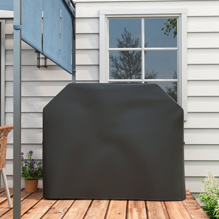 Heavy-Duty 147x61cm Grill Cover - Durable Plastic Coated Protection, Weather-Resistant - Ideal for Outdoor BBQs and Grill Protection