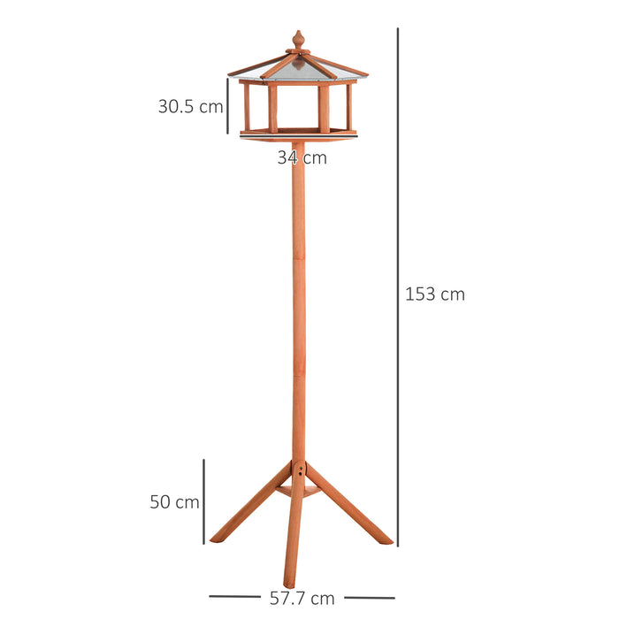 Woodland Whisper Bird Feeder Station with Sturdy Base - Weather-Resistant Outdoor Wood Feeder for Wild Birds - Attracts Songbirds to Gardens, Patios & Balconies