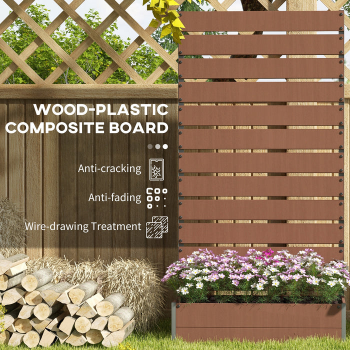 Raised Garden Bed with Trellis - Climbing Plant & Vine-Friendly Planter Box, Built-In Drainage - Ideal for Outdoor Gardening & Decor