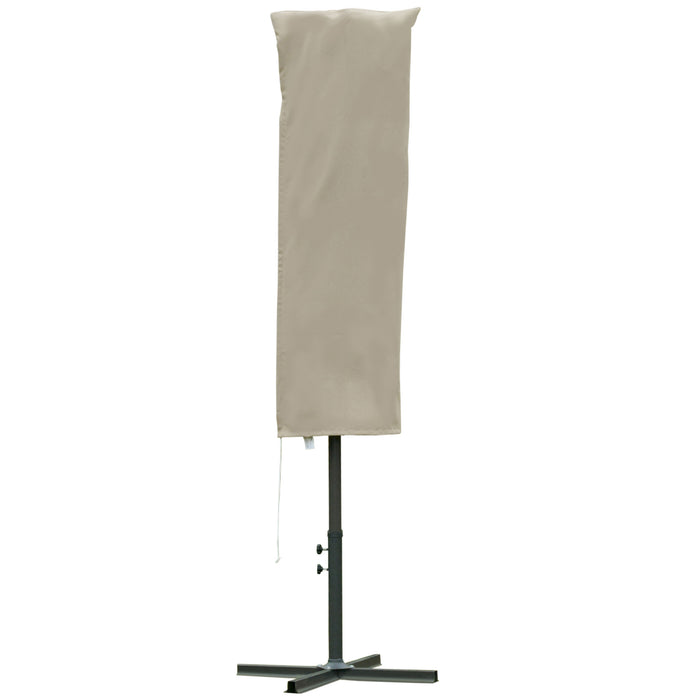 Outdoor Cantilever Umbrella Cover - Weatherproof Parasol Protector with Rod and Zipper - Ideal for Garden Patio Protection