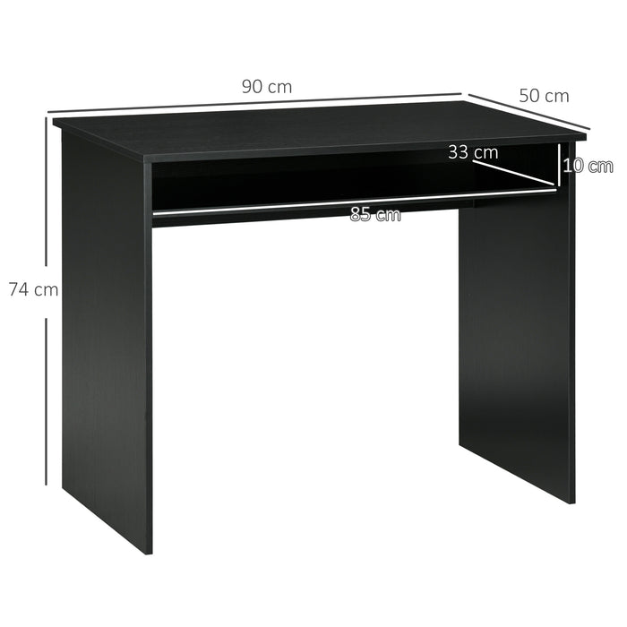 Multipurpose Desk with Built-in Storage - Sturdy Computer & Writing Workstation with Organizing Shelf - Ideal for Home Office and Study Area 90cm Width