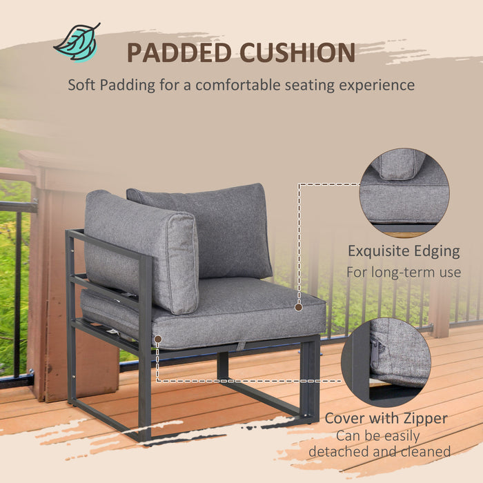 5-Piece Garden Conversation Set - Outdoor Patio Lounge Furniture with Sofas, Footstools & End Table - Cozy Seating for Relaxation and Entertaining