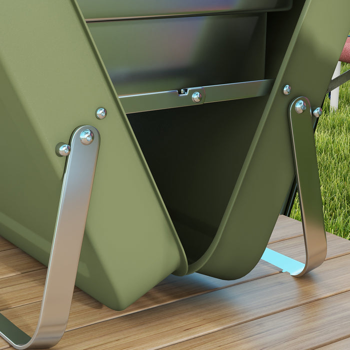Foldable Mini Charcoal BBQ Grill in Green - Compact Suitcase Design for Easy Transport - Ideal for Picnics, Camping and Outdoor Cooking