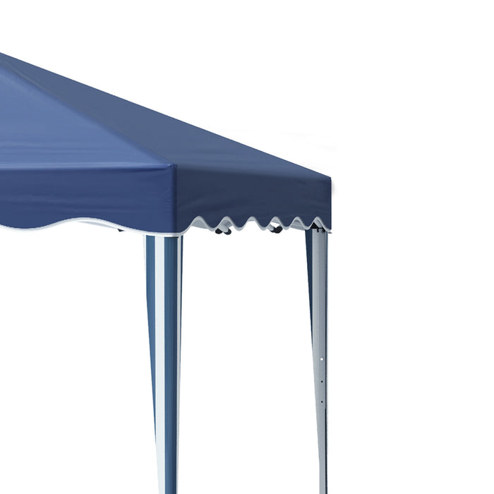 Pop Up Gazebo Canopy 3x3m - Foldable Blue Tent with Adjustable Height and Wave Edge Design - Ideal for Garden Parties & Outdoor Events