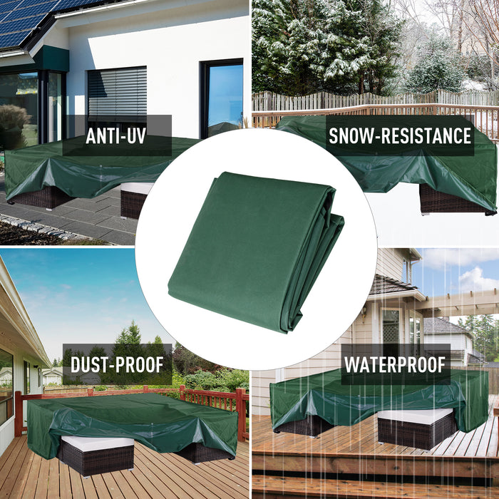 UV-Resistant Rattan Furniture Cover - 210x140x80cm Waterproof Protection for Wicker Garden Sets - Shield Against Rain & Sun Damage