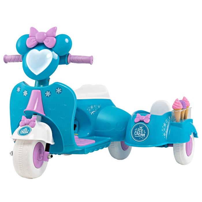 Motorbike for Kids, 6V Battery Powered - Detachable Sidecar, Ride-On Toy in Blue - Perfect Vehicle for Young Adventurers