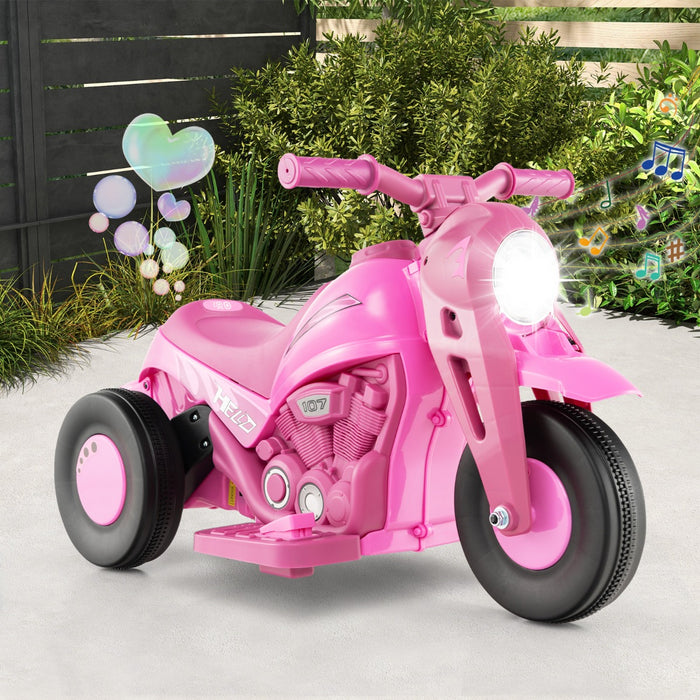 6V Bubble Maker Motorcycle - Electric Kid Ride - Ideal For Children's Outdoor Fun